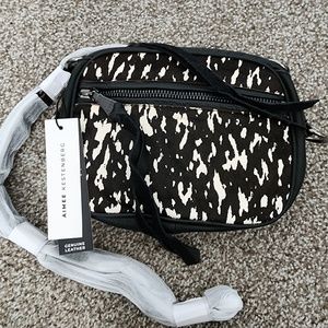 Aimee Kestenberg Novelty Genuine Leather Calf Hair Crossbody Bag